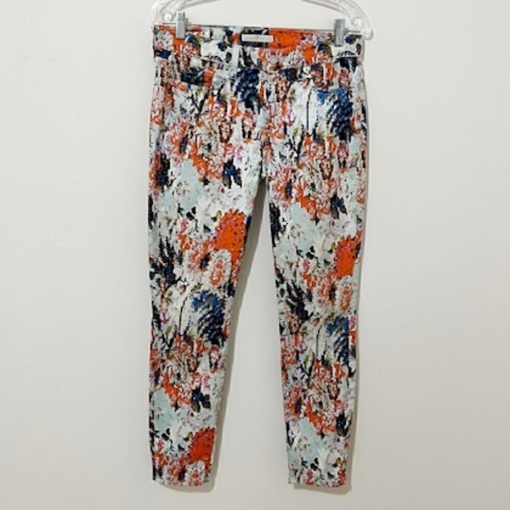 7 For All Mankind The Ankle Skinny Jeans In Floral Haze Print - Picture 2 of 7